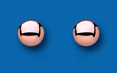 Rose Gold Button Stud Earrings 10mm 9 Carat 375 Hallmark British Made