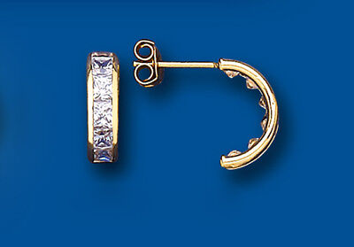 Men's Huggie Hoop Earring Gents Yellow Gold 13mm Creole