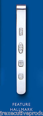 Tie Slide Solid Sterling Silver Feature Hallmark Men's Gents