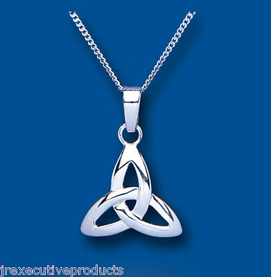 Solid Silver Celtic Pendant Necklace With Chain 925 hallmark