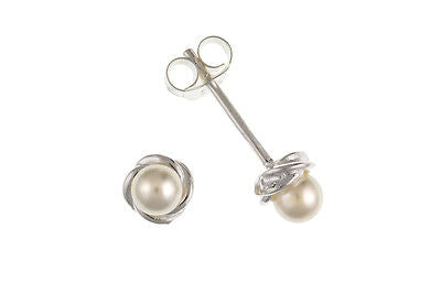 Pearl Stud Earrings Sterling Silver Studs 5mm
