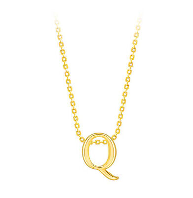 Capital Q Initial Pendant 9ct Yellow Gold Ladies Complete With Gold Chain