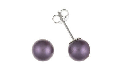 Pearl Earrings Lavender Pearl Stud Sterling Silver Studs