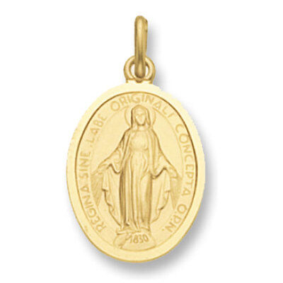 Gold Madonna Pendant Yellow Gold Madonna Necklace