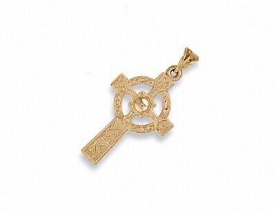 Gold Cross Pendant Yellow Gold Cross Large Celtic Cross Necklace