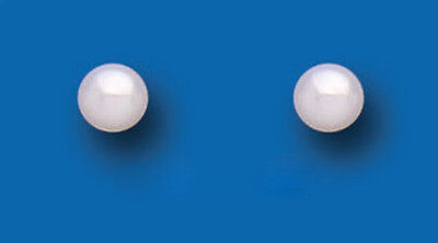Pearl Stud Earrings Sterling Silver Studs Freshwater Pearls 4mm