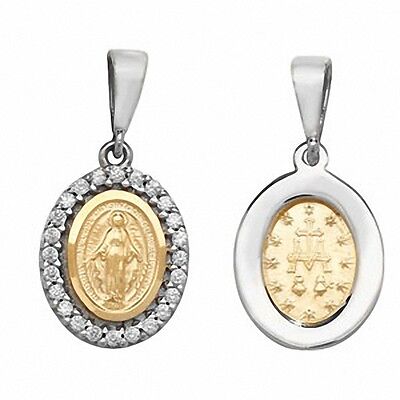 Gold Madonna Pendant Madonna Necklace Yellow Gold Madonna Medal