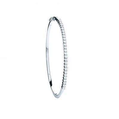 18ct White Gold 1.15ctw Diamond Bangle