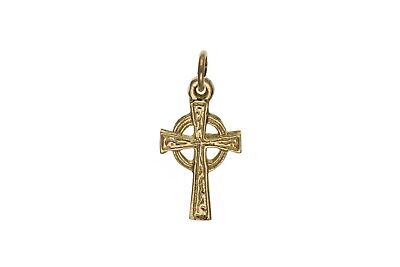 Celtic Cross Pendant Yellow Gold Hallmarked British Made