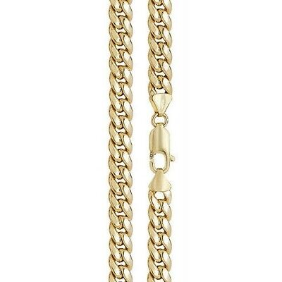 9ct Gold Cuban Bracelet Men's Gents Yellow Gold 8" Hallmarked