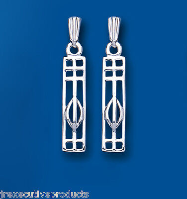 Mackintosh Drop Earrings Sterling Silver Drops 925 Hallmark British made
