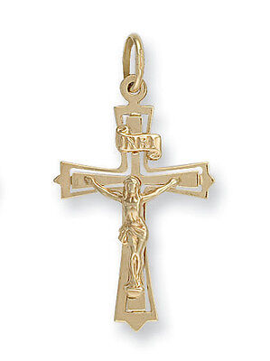 Crucifix Cross Pendant Yellow Gold Hallmarked British Made