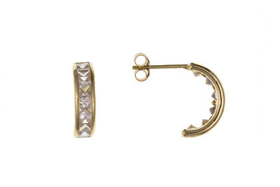 Men's Huggie Hoop Earring Gents Yellow Gold 13mm Creole