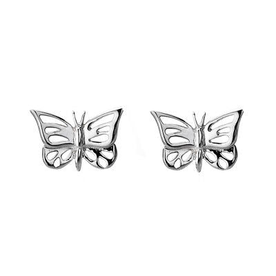Butterfly Stud Earrings Sterling Silver 925 Hallmarked Studs