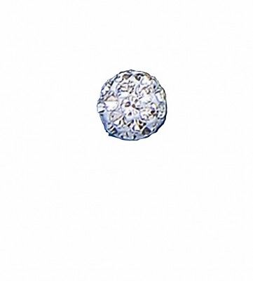 Mens Earring Crystal Stud Sterling Silver 925 Hallmark
