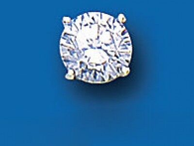 Men's Earring 1 carat Round Solitaire Stud Earring 9 Carat White Gold Earring