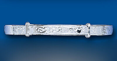 Sterling Silver Ladies Expandable Claddagh Bangle