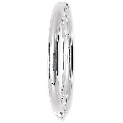 Silver Bangle Ladies Plain Hinged Sterling Silver