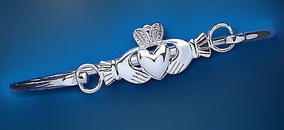 Sterling Silver Ladies Claddagh Bangle Hallmarked