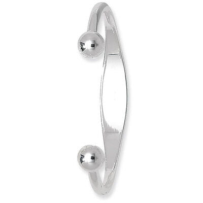 Ladies ID Identity Torque Bangle Solid Sterling Silver Hallmarked