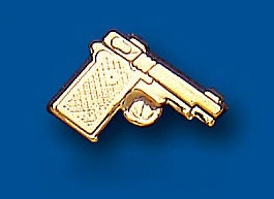 Men's Pistol Gun Earring 9ct Yellow Gold Gents Stud