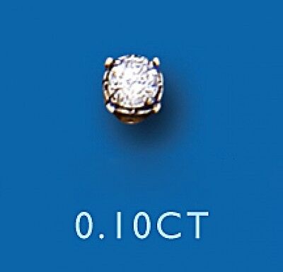 Men's Diamond Solitaire Earring 9 Carat Yellow Gold Stud Earring