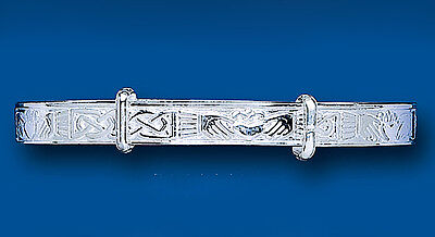 Solid Silver Childs Bangle Claddagh Design Adjustable Age 3 to 7 Years Hallmark