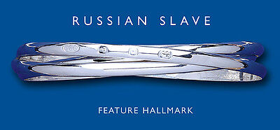 Russian Bangle Sterling Silver Feature Hallmark Design