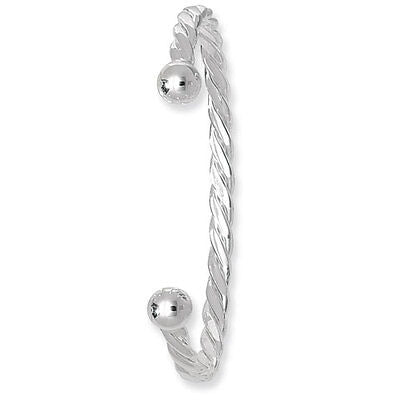 Torque Bangle Solid Silver Ladies Sterling Silver Twist Design