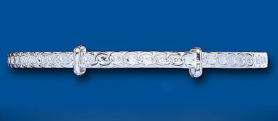 Solid Silver Ladies Bangle Adjustable Size 925 Hallmark