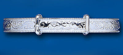 Solid Silver Childrens Bangle 3 to 7 years Patterned Adjustable 925 hallmark