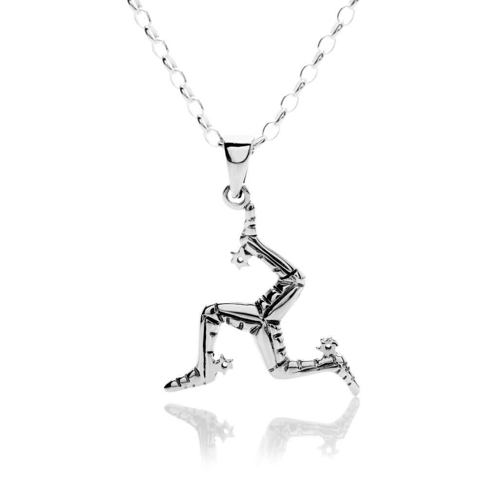 Manx Pendant Sterling Silver 925 Hallmark Isle of Man Celtic All Chain Lengths