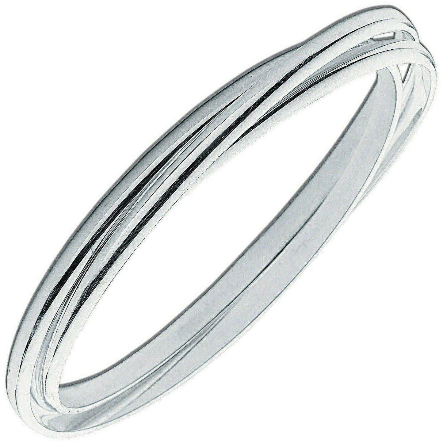 Silver Russian Wedding Bangle British Made Full Hallmark Heavy Weight Boxed