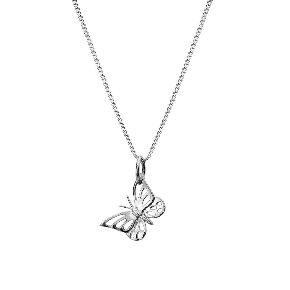Pretty Butterfly Pendant Necklace Sterling Silver 925 Hallmark All Chain Lengths