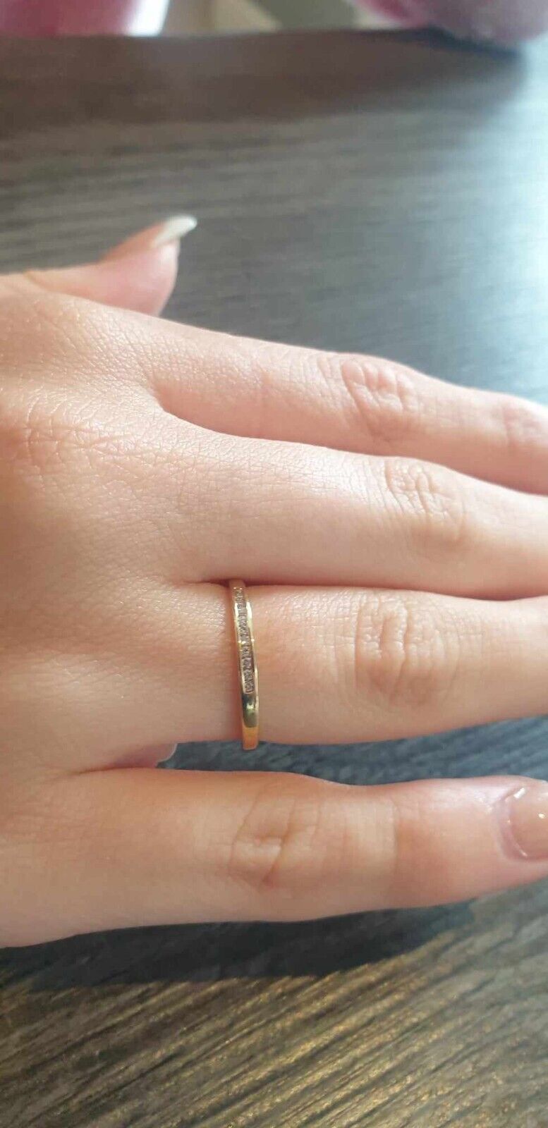 Real Diamond Eternity Ring Channel Set Solid 9ct Yellow Gold