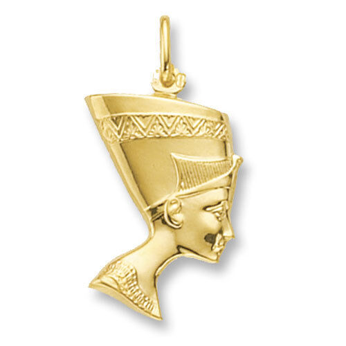 Yellow Gold Nefertiti Pendant Hallmarked British Made