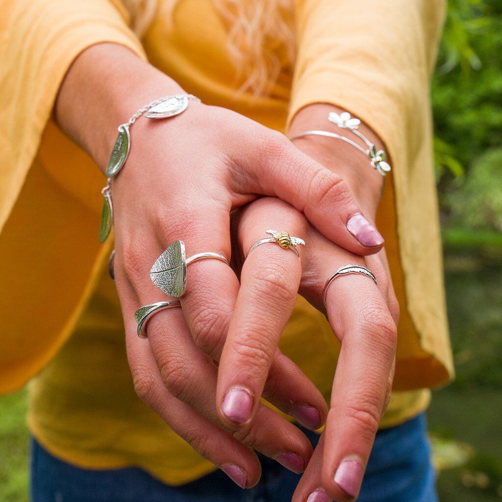 Bumble Bee Ring Solid Sterling Silver 925 Stamped Size J - S Brand New Gift