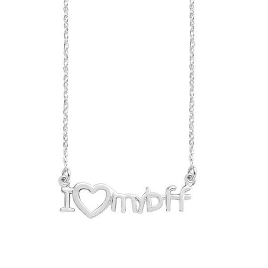 Best Friends Forever Necklace Sterling Silver 18" Length 925 hallmark British