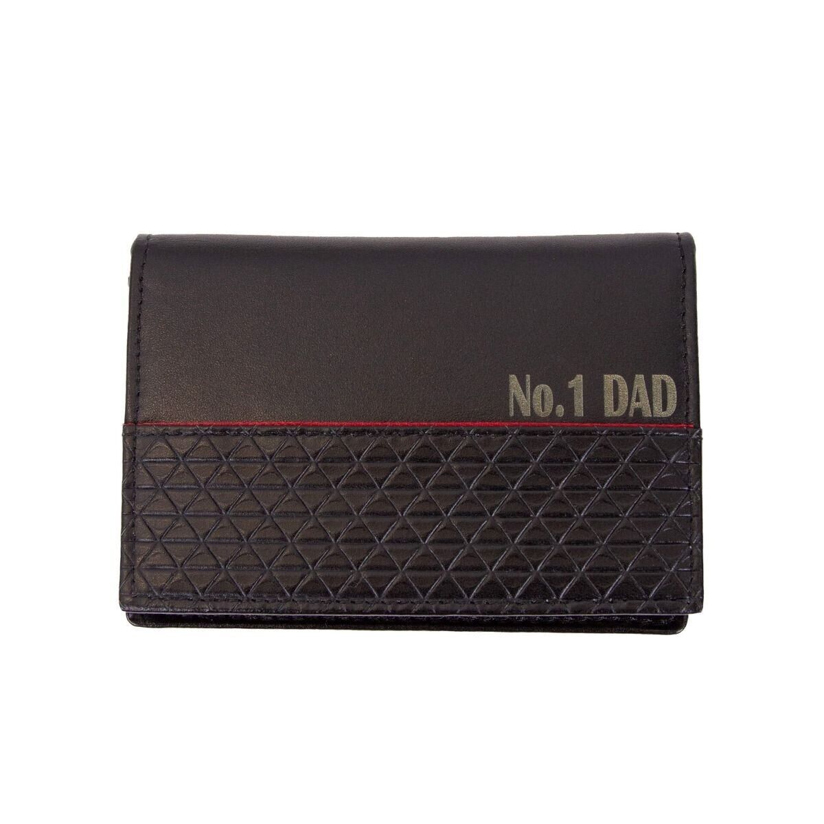 Fred Bennett Black Recycled Leather Card Holder Free Laser Engraving W017