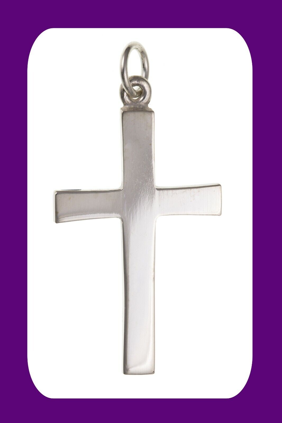 Sterling Silver Plain Cross Pendant 925 Hallmark 29 x 19mm