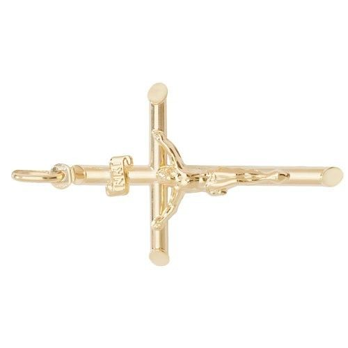 9ct Yellow Gold Crucifix Cross Pendant Large 50 x 30mm Christening Communion