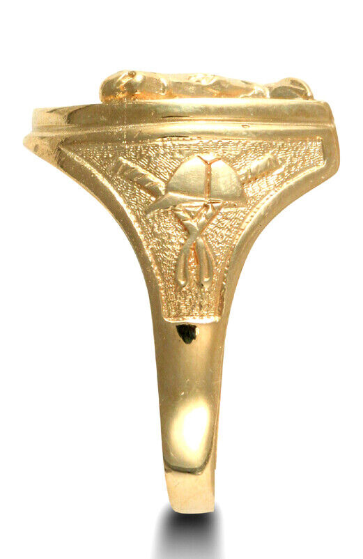 Gents 9ct Yellow Gold Horse Shoe Ring Hallmarked