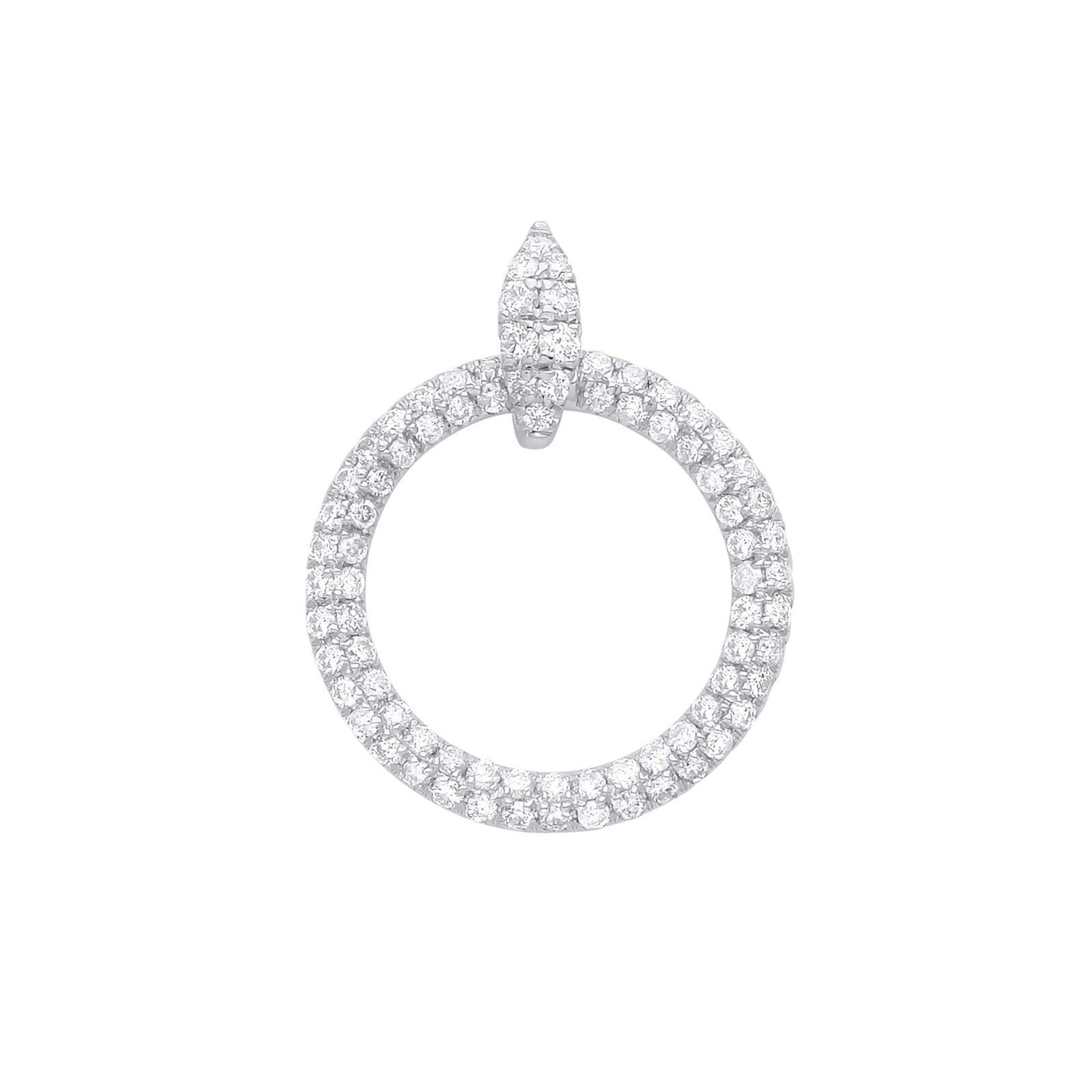 9ct White Gold 0.60ct Circle of Life Diamond Pendant