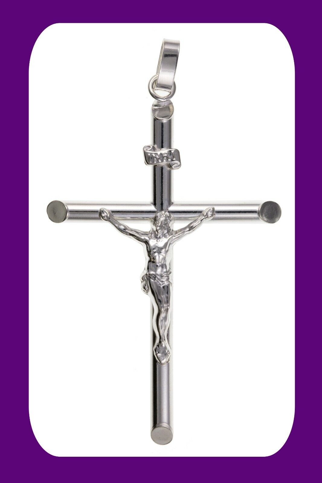 Extra Large Silver Crucifix Pendant Sterling Silver 925 Stamp All Chain Lengths