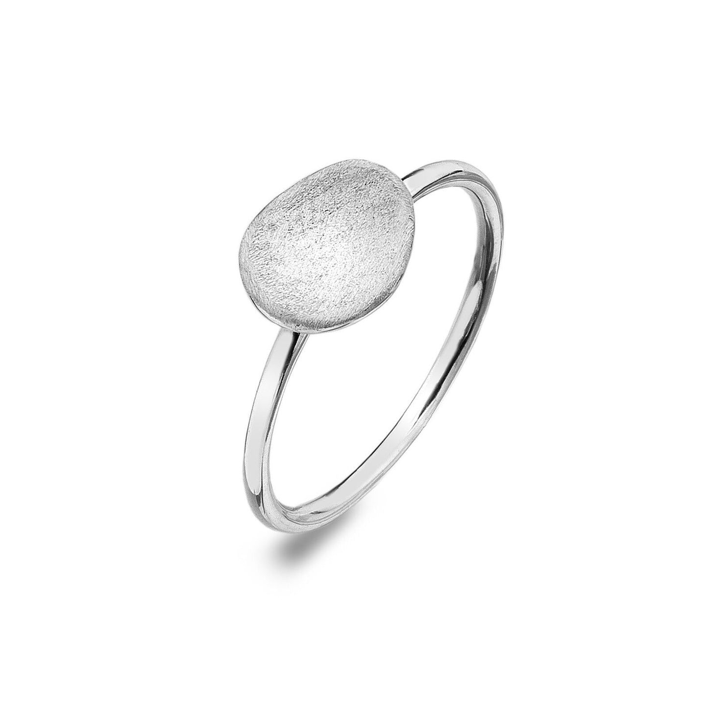 Solid Silver Pebble Ring Textured Sterling 925 Stamped Size J - Q Brand New Gift