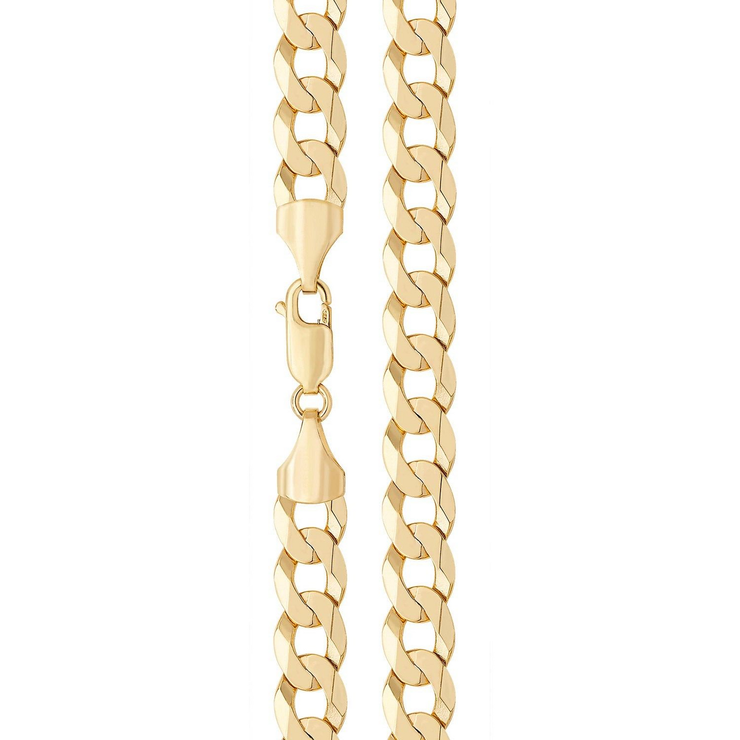 Heavy Yellow Gold Curb Chain 20" Gents 8mm Wide Hallmark British 26 Grams New