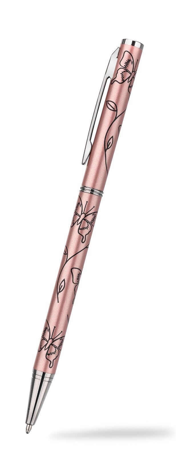 Butterfly Ballpoint Pen Silver Plated Black Ink Brand New Boxed Various Colours