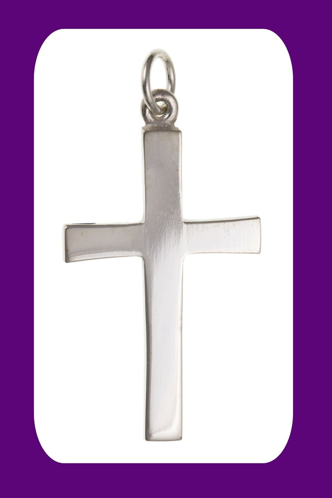 Sterling Silver Plain Cross Pendant 925 Hallmark 26 x 16mm