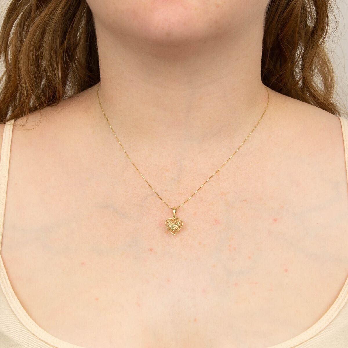 Heart Pendant and Earrings Set 9ct Yellow Gold 16, 18 or 20" Chain Hallmarked