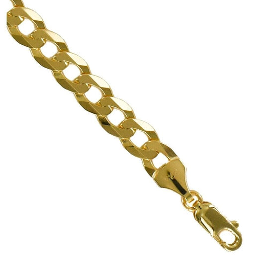 9ct Yellow Gold Curb Chain 20" Mens Gents 6mm Wide Hallmark British New
